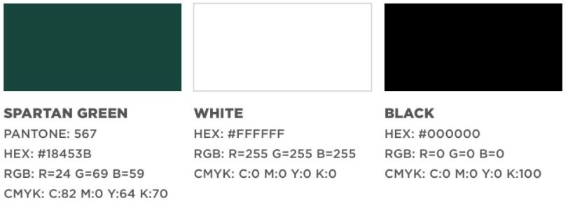 MSU brand core colors